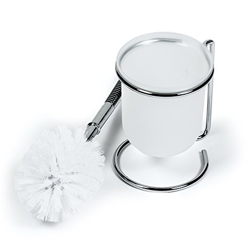 Tatkraft Lilia WC Garnitur Toilettenbürstenhalter Verchromt Stahl/Plastik H 36cm - 3