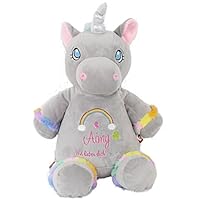Teddybär Kuscheltier Einhorn personalisiert für Geburt Taufe Geburtstag 40cm