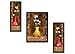 PAF Flower Modern Art Print UV Textured Framed Painting Set of 3 for Home Decoration (Wood, 35 cm x 2 cm x 50 cm, Special Blue Textured UV Reprint) RS.288.00