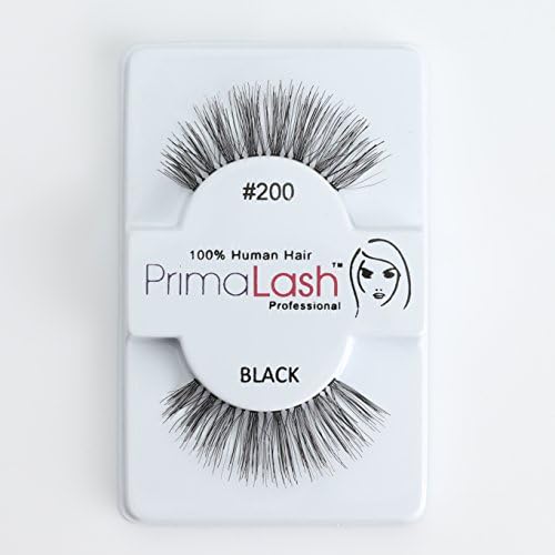 100% Human Hair False Lashes by PrimaLash Professional STYLE #200 Handmade Strip Lashes