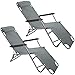 Produktbild 2x Smartfox Sonnenliege Gartenliege Strandliege 3 Sitz-/Liegepositionen ca. 180 cm Anthrazit