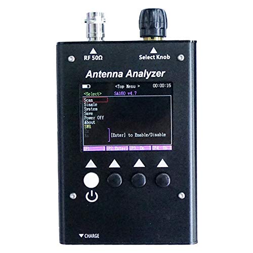 Gam3Gear Surecom SA160 Color Graphic Antenna Analyzer TFT-LCD with 320 x 240 Pixels Frequency Range 0.5-60 MHz BNC Connector Standard Micro USB Port