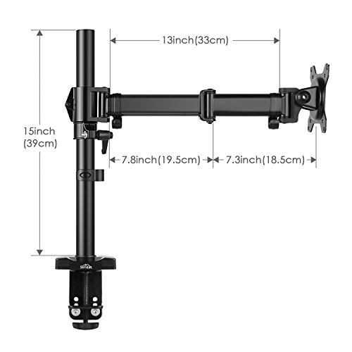 SIMBR Monitor Tischhalterung Schwenkbar Neigbar mit VESA 100×100 für LCD Monitor oder TV von 13 bis 27 Zoll max. Tragfähigkeit 8kg - 2
