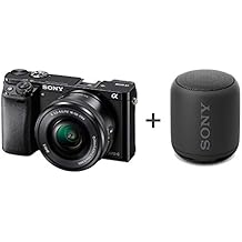 Sony Alpha ILCE-6000L 24.3MP Digital SLR Camera (Black) with 16-50mm Lens and with Free Sony XB10 Bluetooth Speaker