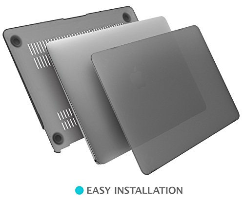 Das Case für neues Apple Macbook 12″ Zoll Retina Display Laptop Computer. Transpatente harte Schutzhülle / Hülle [Gold, Transparent, Schwarz] (Schwarz) - 4