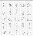 Produktbild ABAKUHAUS Duschvorhang, Stockmann der Verschiedene Yoga Bewegungen Ausübt die Körperliches Erholung Stärke Zen Druck, Blickdicht aus Stoff mit 12 Ringen Waschbar Langhaltig Hochwertig, 175 X 200 cm