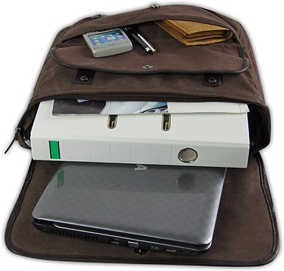 DANIEL RAY Umhängetasche ARIZONA Schultertasche Laptop Tasche Braun - 6