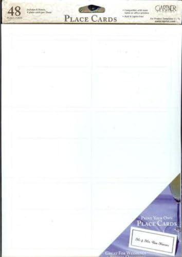 Gartner StudiosWhite Pearl Place Cards, 3.75” X 1.75” 48 Count