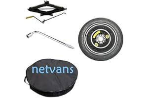 D'ANGELO 1988 Roue de secours galette 18" compatible avec FIAT 500X, JEEP RENEGADE, COMPASS ALFA ROMEO TONALE avec cric, cle, sac