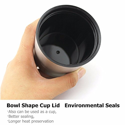 ELEGIANT Auto Isolierbecher Trinkflasche Wasserflasche Kaffeeflasche 300ML Edelstahl KFZ 12V Flaschenwärmer Kostwärmer Wasser Tee Kaffee Getränke Thermobecher Stainless Steel Bottle für Winter Outdoor Trinkflasche Camping - 6