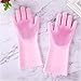 Produktbild HIUGHJ Haushaltsreinigung Magic Silicone Dishwashing Gloves Kitchen Special Reinigung Wasserdicht und langlebig, Nicht die Hand sauberen Gummihandschuhen