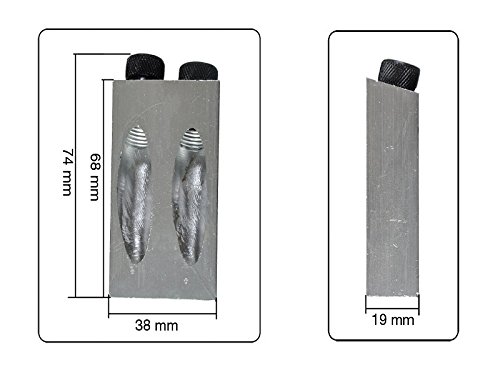 Bohrschablone für Holzverbindungen 6 – 8 – 10 mm mit 15° Winkel aus Aluminium - 2