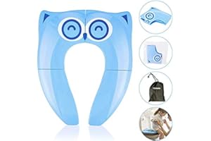 [Nouveau] Gimars Bébé Réducteur de Toilette Pliable siège enfant réducteur wc voyage folding travel potty seat pour enfants bébé, Blue