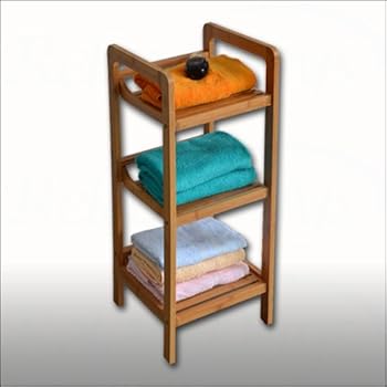 Badregal Bambus Regal Badmöbel Standregal 70 x 30 x 30 cm: Amazon.de