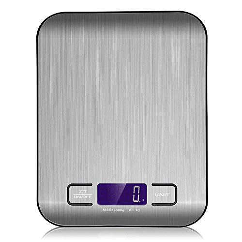 PRCMISEMED - Balance Cuisine Electronique Balance de Précision, 5 kg / 11 LB, Balance de Nourriture multifonctionnelle, Poids et grammes