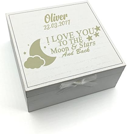 Personalised I Love You To The Moon and Back Keepsake Box Gift