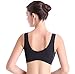 Cityone(TM)Women's Support Maternity and Nursing Underwear Front Closure Sleep Bra (XL, Black)