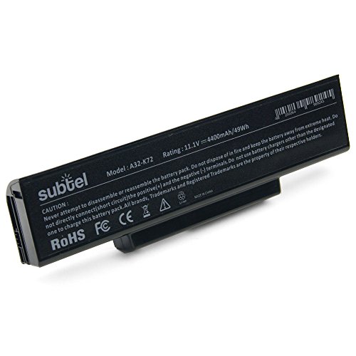 subtel® Notebook Akku für Asus A72 / A73 / K72 / K73 / N71 / N73 / PRo7A / Pro7B / Pro7C / Pro78 (4400mAh) A32-K72 / A32-N71 - 2