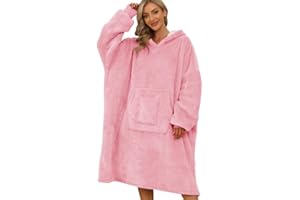 Nadeer Sherpa koc z kapturem, ponadwymiarowy, do noszenia, przytulny, ogromny, ultramiękki, ciepły, narzuta, pluszowa bluza polarowa dla mężczyzn, kobiet, nastolatków