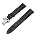 Produktbild TRUMiRR 22mm Schnellspanner echtes Leder Uhrenarmband Schmetterling Gürtelschnalle für Samsung Gear 2 R380 R381 R382, Getriebe S3 Classic Frontier, Moto 360 2 46mm, Asus ZenWatch 1 2 Herren, Pebble Time, LG Urbane W150