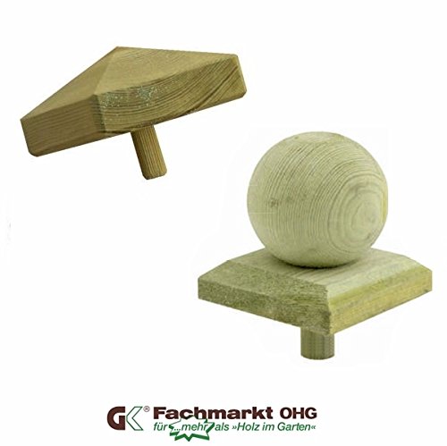 Pfostenkappe aus Holz für Pfosten 9×9 cm, imprägniert - 2