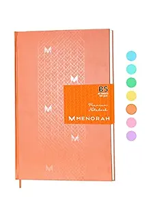 MENORAH - B5 Dot Grid, 100 GSM (80Sheets/160Pages) | UNICORN NOTEBOOK | Dotted Journal | Notebook for Girls | 2022 Planner | (25cm x17.5cm) | Hard Cover Bound | Completely Handmade | Perfect Blue Shade Paper-(B5 Orange)