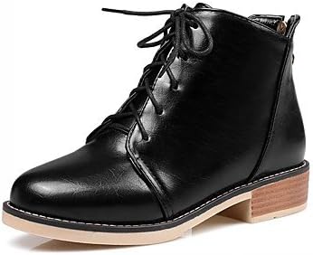 Women's Shoes PU Leatherette Fall Winter Comfort Novelty Bootie Boots Chunky Heel Round Toe Booties/Ankle Boots Lace-up For Party &amp; , silver , us6.5-7 / eu37 / uk4.5-5 / cn37