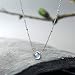 Produktbild Moonstone Natürliche Mondstein Anhänger Weibliche Halskette S925 Silber Japanischen und Koreanischen Kleine Frische Einfache Schlüsselbein Kette Schmuck Silber Anhänger, Foto Farbe, 925er Silber