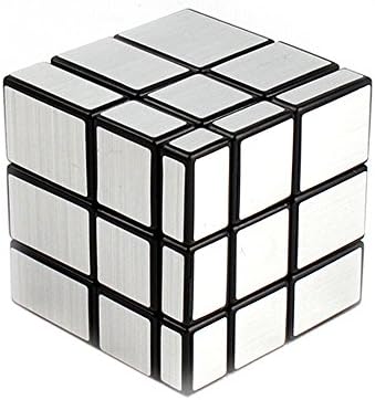 3 x 3 x 3 Rubik's Cube Brushed Mirror Professional Cube-Silver