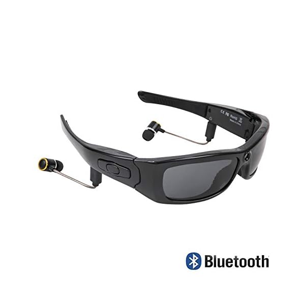 LIGHTOP Bluetoothe Kamera Brille UV400 Stereo Bluetooth Headset Kopfhörer Cam polarisierte Sonnenbrille mit Kamera Weitwinkel 120 Grad für Radfahren Motorad Bike