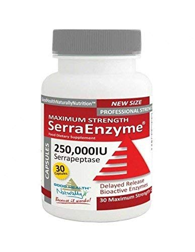 Serra EnzymeTM 250,000IU Maximum Strength - 30 Capsules