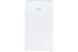 Willow WUCFZ48W 60L Small Freezer with Recessed Handle, Reversible Door, Undercounter Freezer, Adjustable Thermostat, 4* Rating - White
