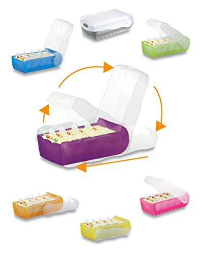 Han Croco 998-673 - Fichero para tarjetas de aprendizaje  tama  o A8  capacidad para 500 tarjetas  con 5 separadores de apoyo   color morado y transl  cido