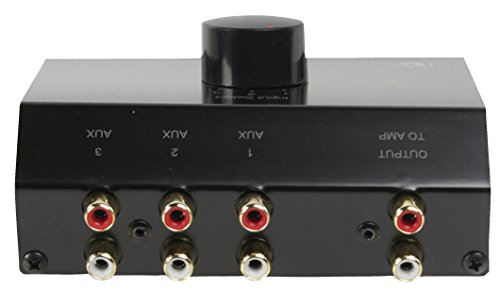 HQ 3-Way Stereo Input Control Box Feed CD TV Tuner Into 1 Aux Input