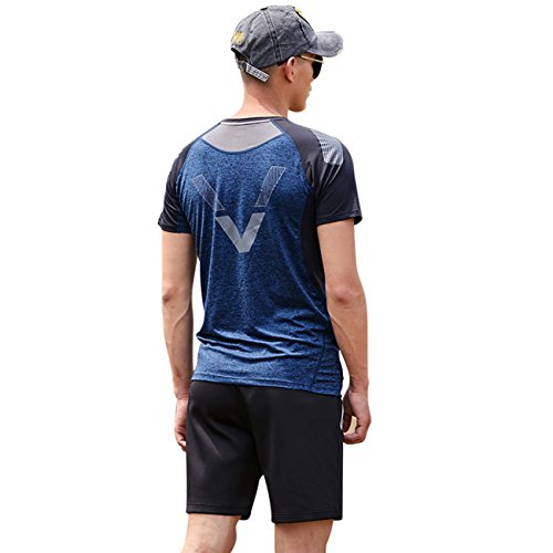 Quick Dry Atmungsaktiv Fahrrad Sportshirt Herren Kurzarm Ärmel Sommer Outdoor Fitness Funktionsshirt - 5