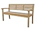 Produktbild GRASEKAMP Qualität seit 1972 Gartenbank Teak Modern L 150 cm Gartenmöbel Holzbank Sitzbank Parkbank