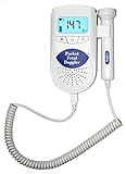 Jumper Medical JPD-100S6 Pocket Fetal Doppler, handgehaltenes Ultraschallgerät zum Hören und Überwachen der Baby-Herztöne, mit 3 MHz Sonde, CE, FDA, ISO Zertifizierung, mit 2 AA Batterien, weiss-blaue Farbe