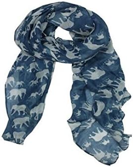Extra Large Womens Gorgeous Fashion Scarf in Elephant Design/Multi Colours