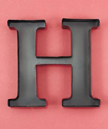 Personalized Letter "H" Metal Wall Wine Cork Holder - Monogram Wall Art by LDI