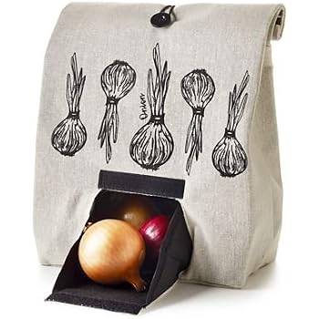 KitchenCraft Canvas Potato Storage Bag - 26x38 Cm, Breathable Blackout Lining, Drawstring & Side Zip - Keeps Potatoes Fresh For Weeks