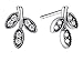 Produktbild SaySure - 925 Sterling Silver Sparkling Leaves Stud Earrings