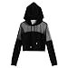 Produktbild FeiBeauty Frauen Langarm Solid Color Plissee Perspektive Kordelzug Hoodie Pullover Top