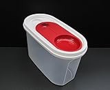 tupperware eidgenossen plus gummi  Tupperware Eidgenossen Eidgenosse Pro mit Dosierhilfe Trockenvorrat 1,1 Liter transparent rot