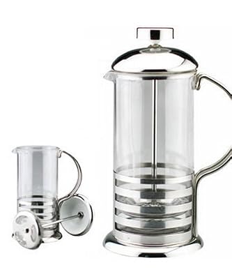 Kabalo Cafetière et théière à piston en verre et acier inoxydable 8 tasses 800 ml