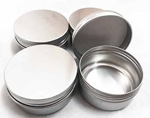 Moyishi 2 oz PET Silver Metal Aluminum Jar w/aluminum Cover Mini Jar by Moyishi
