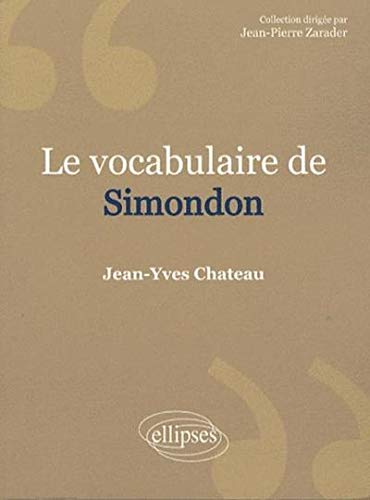 Le vocabulaire de Gilbert Simondon