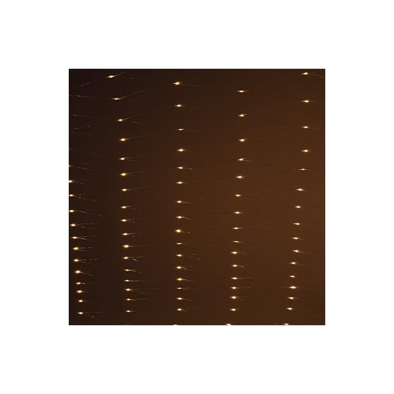 LED Lichternetz warm-weiß von [in.tec] – 3x3m Lichtervorhang