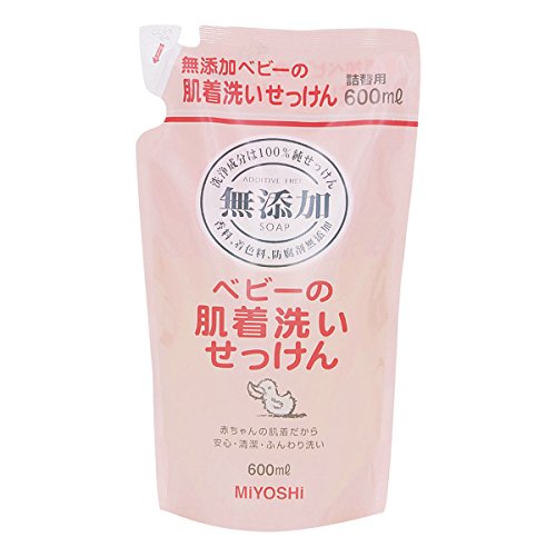 Miyoshi Soap | Laundry Detergent | Additive Free for Baby Underwear Refill 600ml by Miyoshi Soap