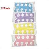 TOOGOO(R) Pedicure Toe Seperator 12 Pack Salon Use ASSORTED COLORS