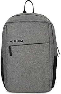 Wooum 15.6 inch Laptop Bag for Men and Women Waterproof Laptop Backpack/Office Bag/School Bag/College Bag/Business Bag/Unisex Travel Backpack (Grey)